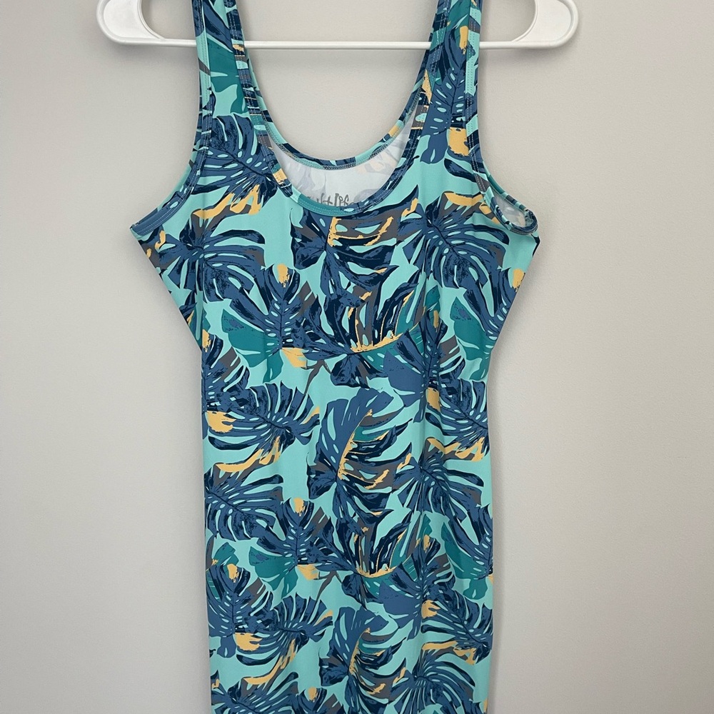Tropical Leaf Print Dress